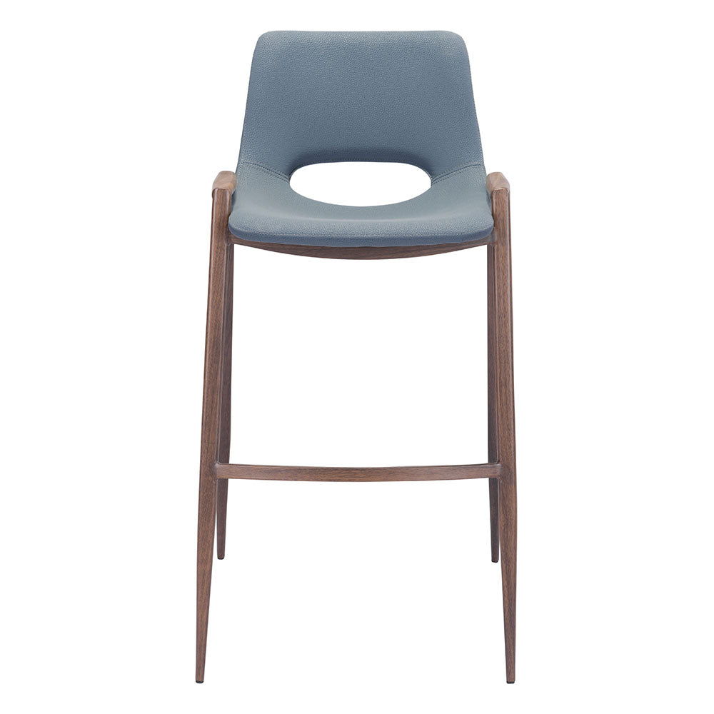 DESI BARSTOOL AZURE GRAY & WALNUT