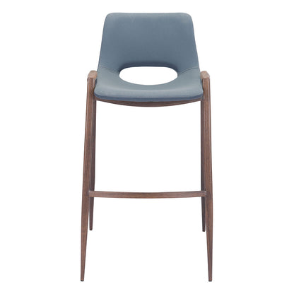 DESI BARSTOOL AZURE GRAY & WALNUT