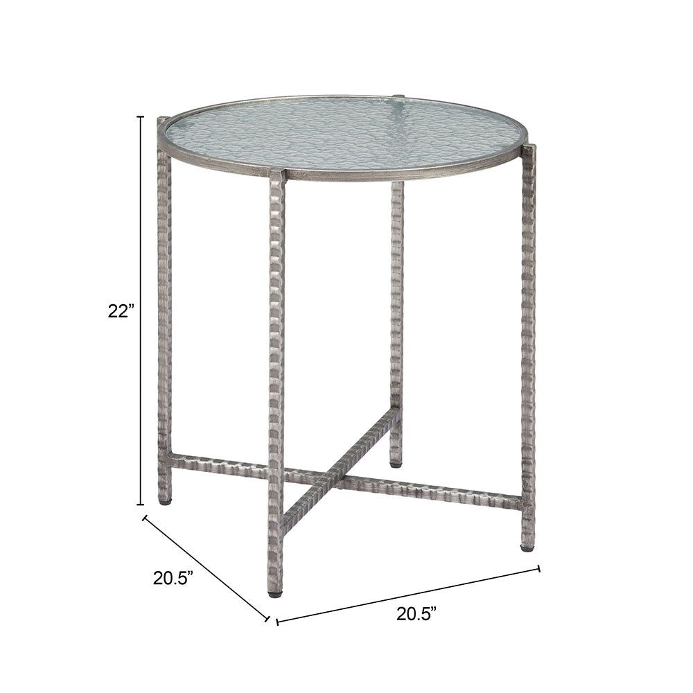 VETRO SIDE TABLE SILVER
