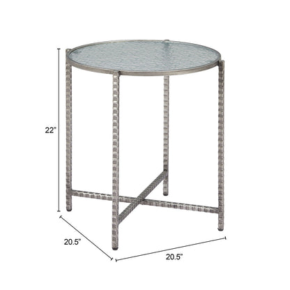 VETRO SIDE TABLE SILVER