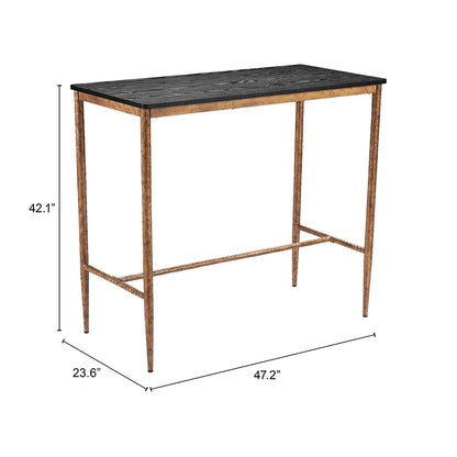 NIDA BAR TABLE  BLACK & BRONZE