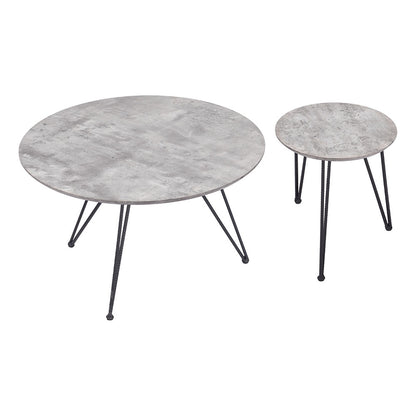 KERRIS COFFEE TABLE SET GRAY & BLACK