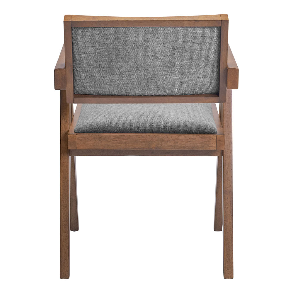 Delhi Dining Chair Gray & Walnut
