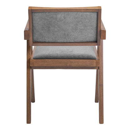 Delhi Dining Chair Gray & Walnut
