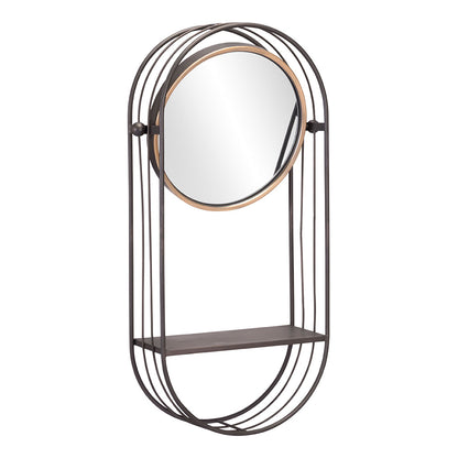 SARONI MIRROR SHELF ANTIQUE GRAY