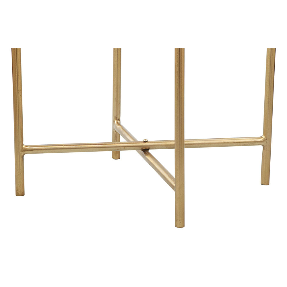 DAVID SIDE TABLE GRAY & GOLD