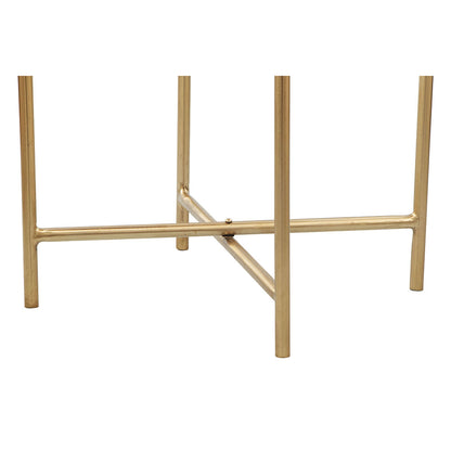 DAVID SIDE TABLE GRAY & GOLD