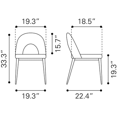 MENLO DINING CHAIR GRAY