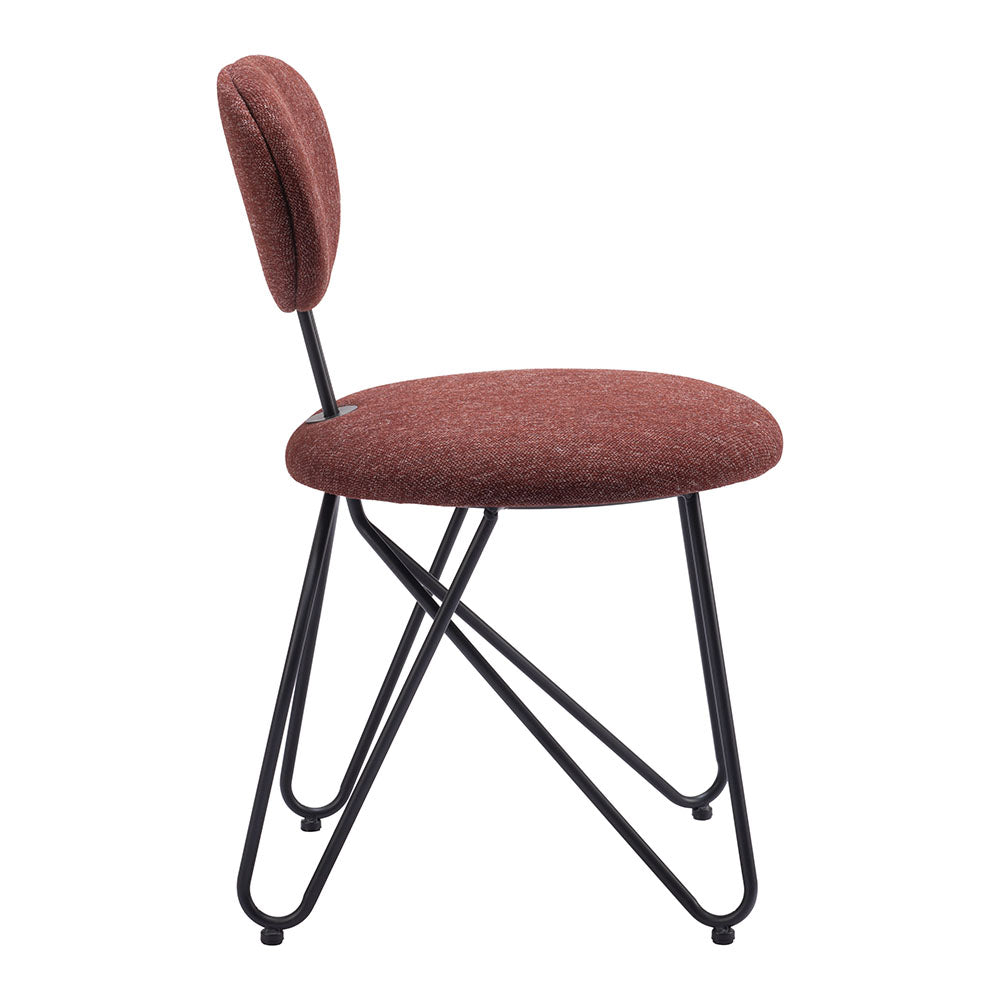 NOVI DINING CHAIR MAROON BROWN