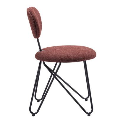 NOVI DINING CHAIR MAROON BROWN