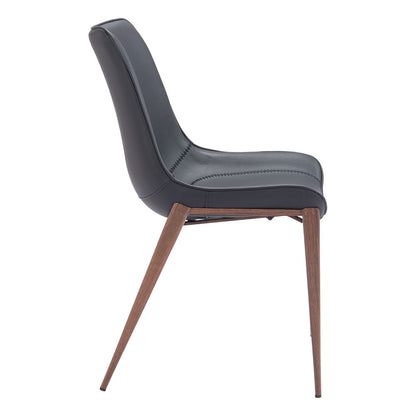 MAGNUS DINING CHAIR BLACK & WALNUT