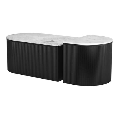 ORMARA COFFEE TABLE SET WHITE & BLACK
