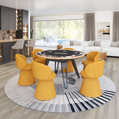 OBLIC SWIVEL DINING CHAIR ORANGE
