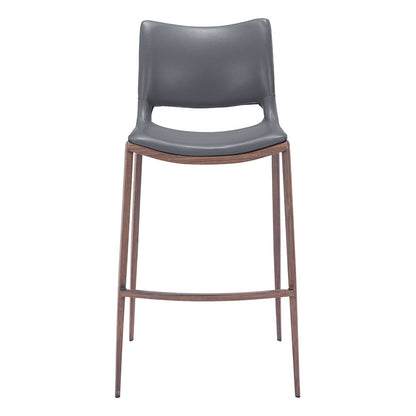 ACE BARSTOOL DARK GRAY & WALNUT