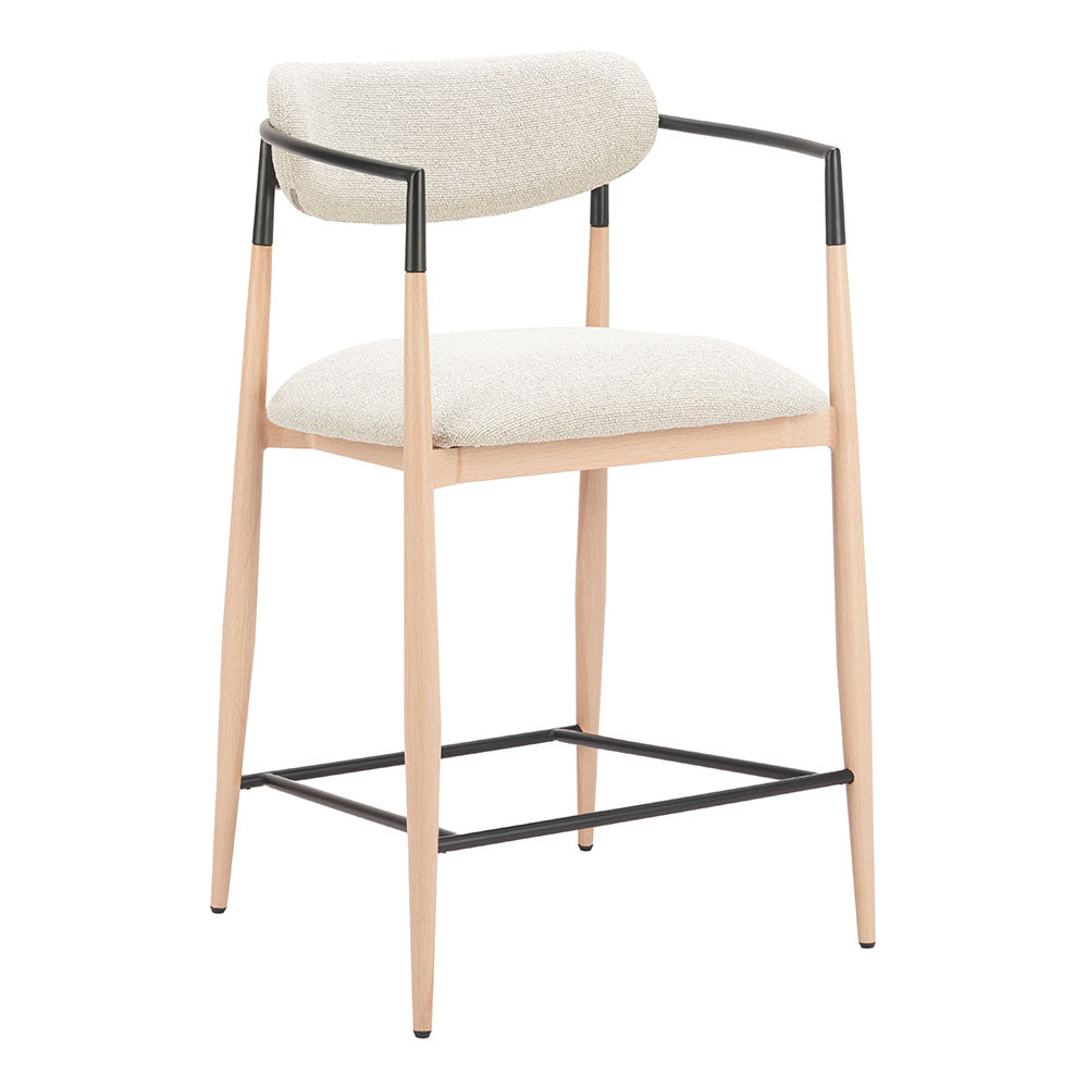 EQUINOX COUNTER STOOL OYSTER GRAY & NATURAL