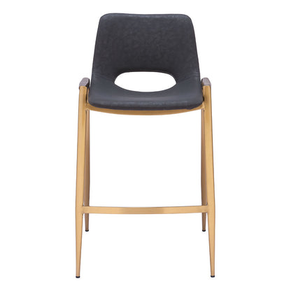 DESI COUNTER STOOL BLACK & GOLD