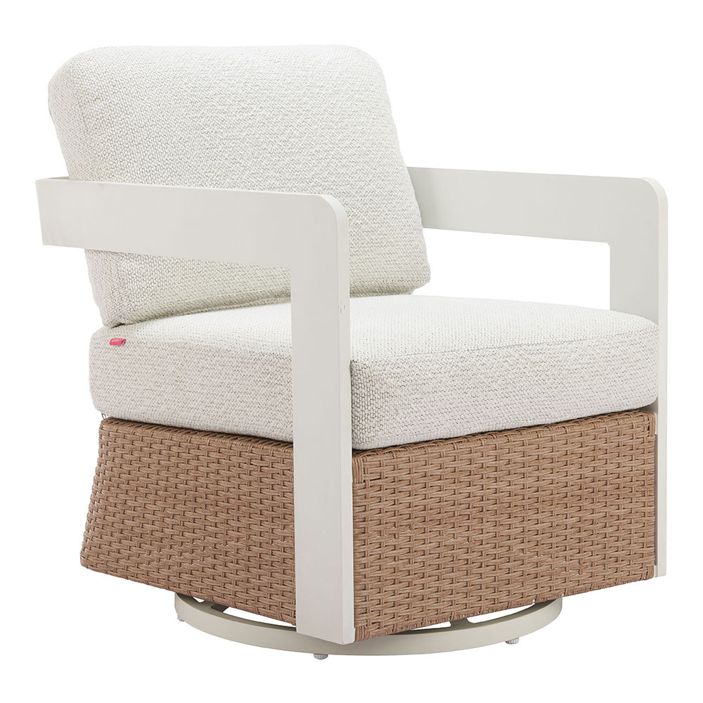 GELO SWIVEL CHAIR WHITE & BROWN
