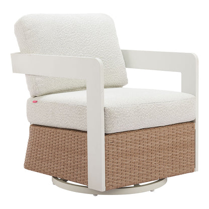 GELO SWIVEL CHAIR WHITE & BROWN