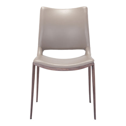 ACE DINING CHAIR BROWN & WALNUT