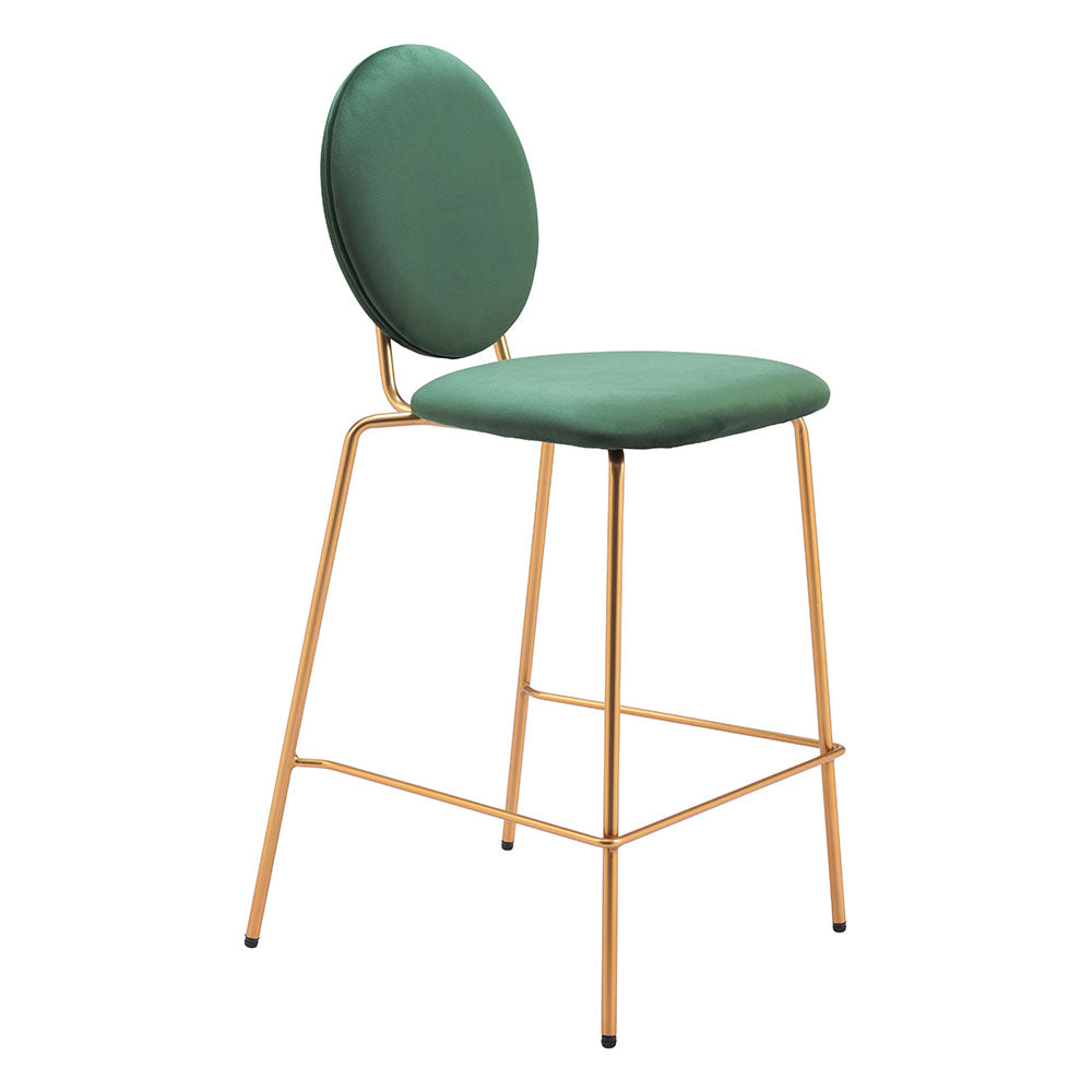 ODESSA COUNTER STOOL GREEN & GOLD