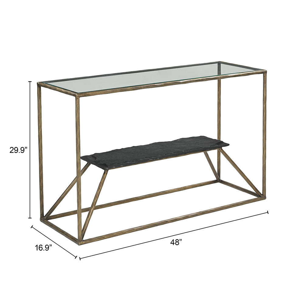 RANOL CONSOLE TABLE BRASS