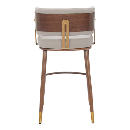 BREW BARSTOOL BEIGE & WALNUT