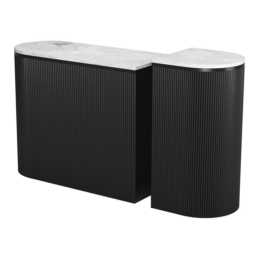 ORMARA CONSOLE TABLE SET WHITE & BLACK