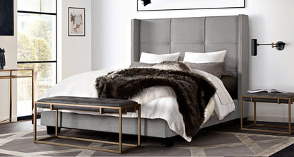 BEVERLY PLATFORM BED W/ FOOTBOARD STORAGE