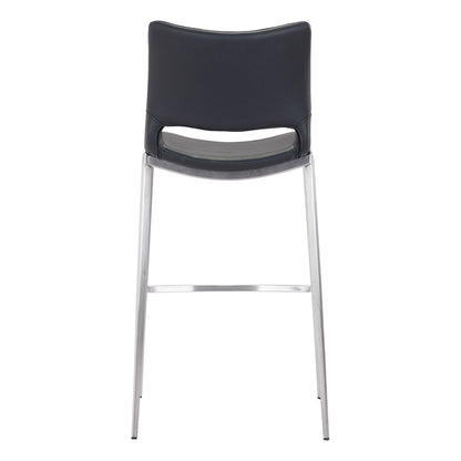 ACE BARSTOOL BLACK & SILVER