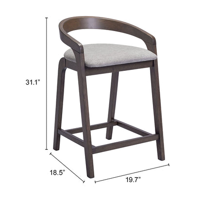 TROY COUNTER STOOL GRAY & ESPRESSO