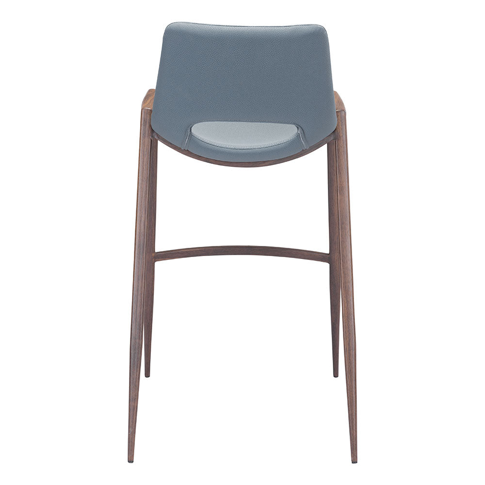 DESI BARSTOOL AZURE GRAY & WALNUT