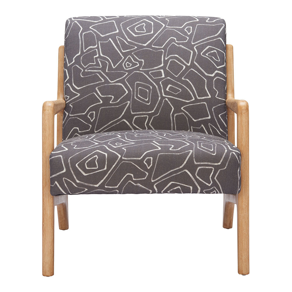RUNA ACCENT CHAIR  GRAY & NATURAL