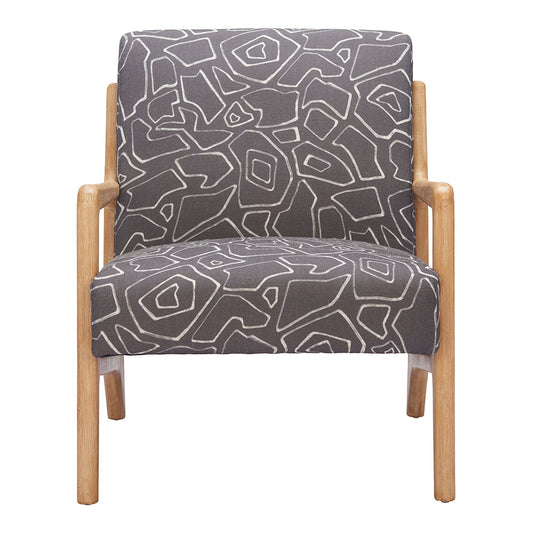 RUNA ACCENT CHAIR  GRAY & NATURAL