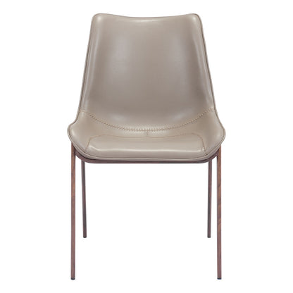 MAGNUS DINING CHAIR BROWN & WALNUT