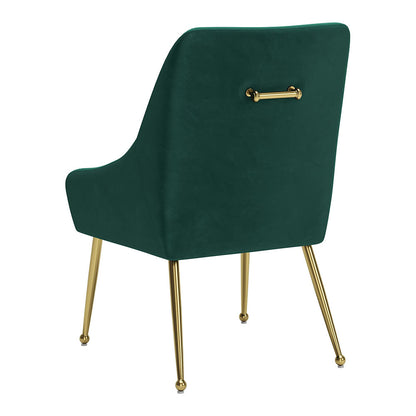 MAXINE DINING CHAIR GREEN & GOLD
