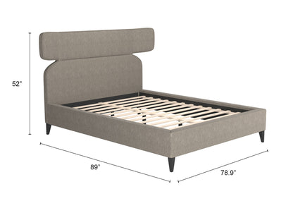 DUSA QUEEN BED OLIVE BROWN