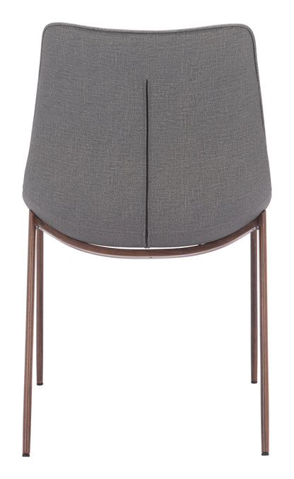 MAGNUS DINING CHAIR SLATE GRAY & WALNUT