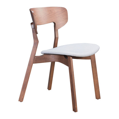 RUSSELL DINING CHAIR WALNUT & LIGHT GRAY