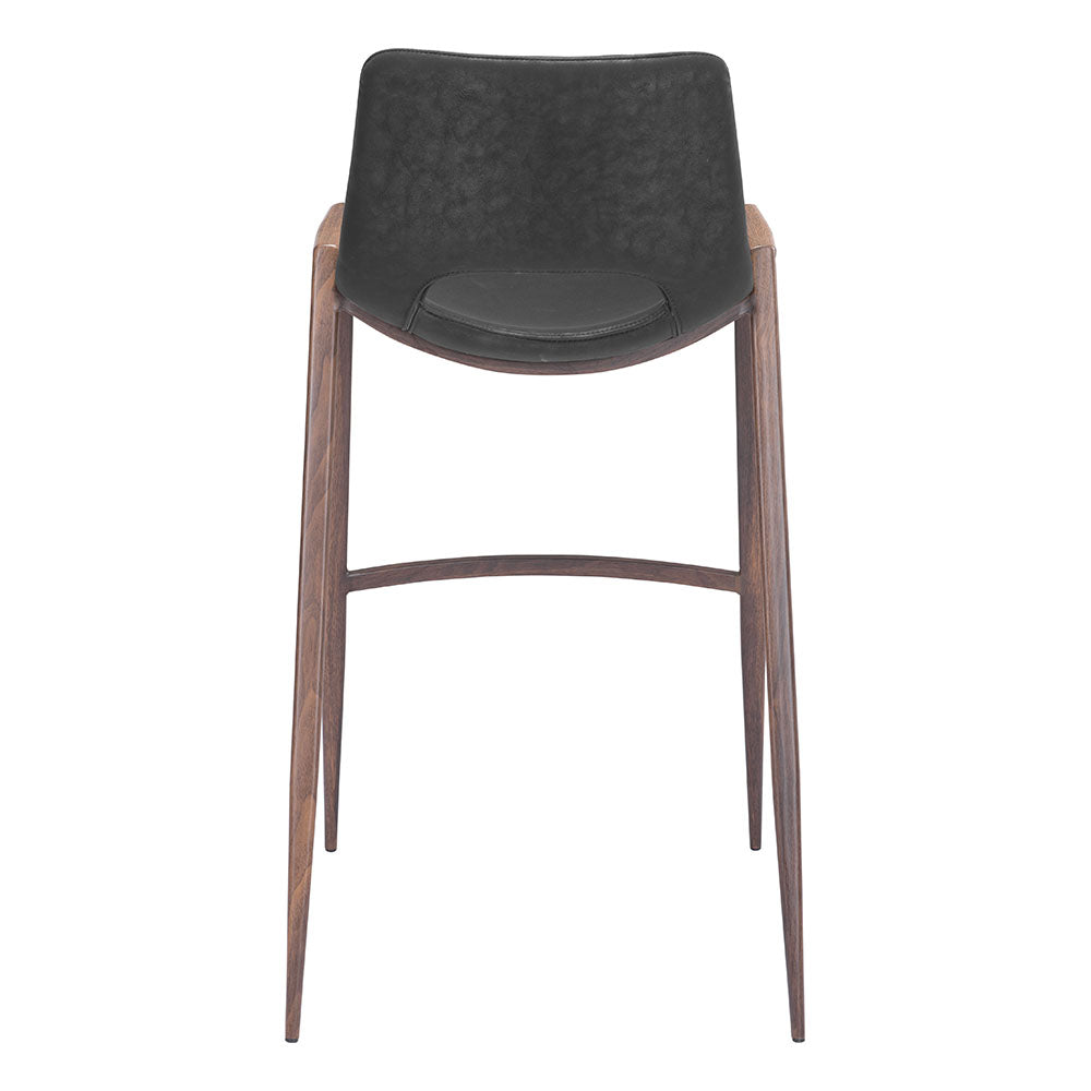 DESI BARSTOOL BLACK & WALNUT