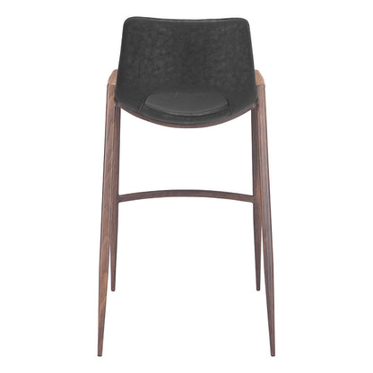 DESI BARSTOOL BLACK & WALNUT
