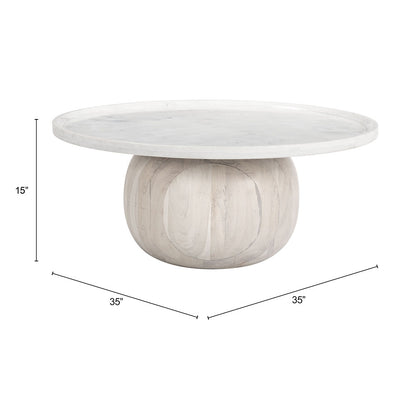 SAVONA COFFEE TABLE WHITE & WHITEWASHED
