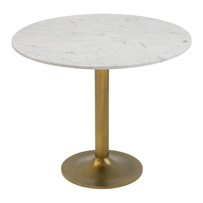 FULLERTON DINING TABLE WHITE & GOLD