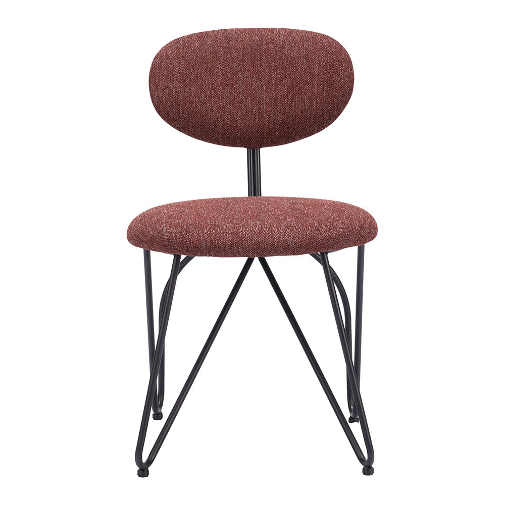 NOVI DINING CHAIR MAROON BROWN