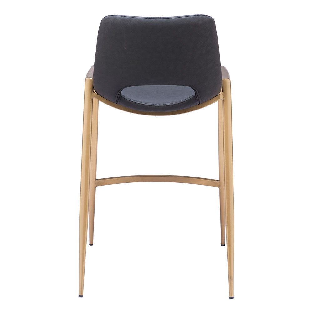 DESI COUNTER STOOL BLACK & GOLD