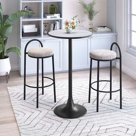 SISAL BARSTOOL BEIGE TWEED