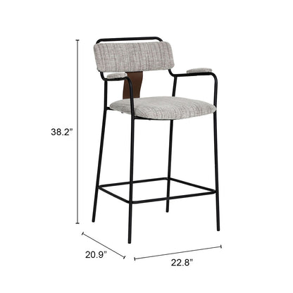 COUVA COUNTER STOOL GRAY TWEED