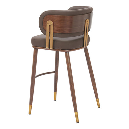 BREW BARSTOOL BROWN & WALNUT