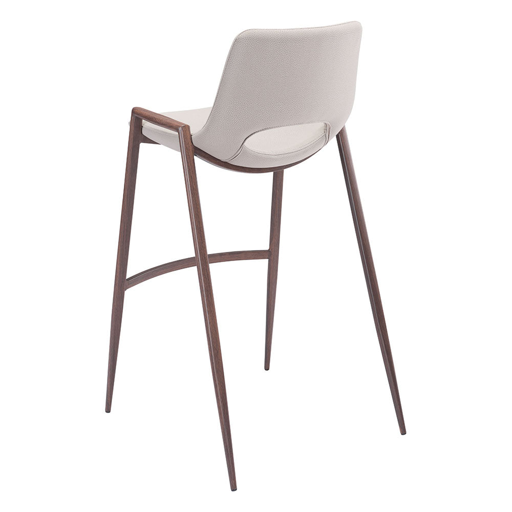 DESI BARSTOOL BEIGE & WALNUT
