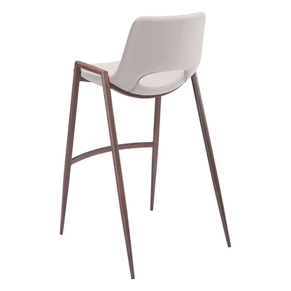DESI BARSTOOL BEIGE & WALNUT