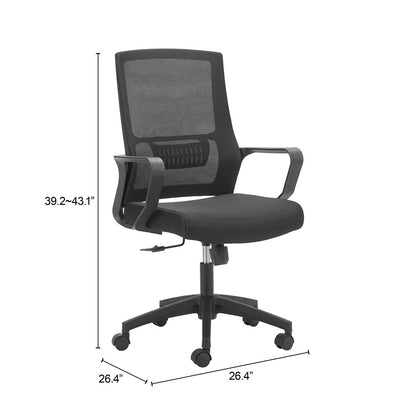 JETT LOW BACK OFFICE CHAIR BLACK